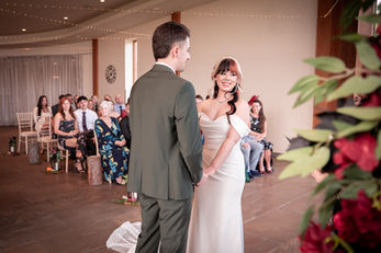 Ceremony wedding photography at the Out Barn in Clitheroe by Gemma Cullen