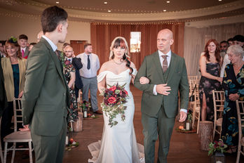 Ceremony wedding photography at the Out Barn in Clitheroe by Gemma Cullen