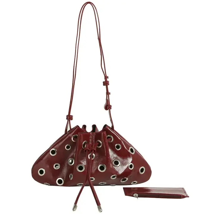 Thumbnail: 2In1 Open Ring Stud Design Shoulder Bag & Coin Purse