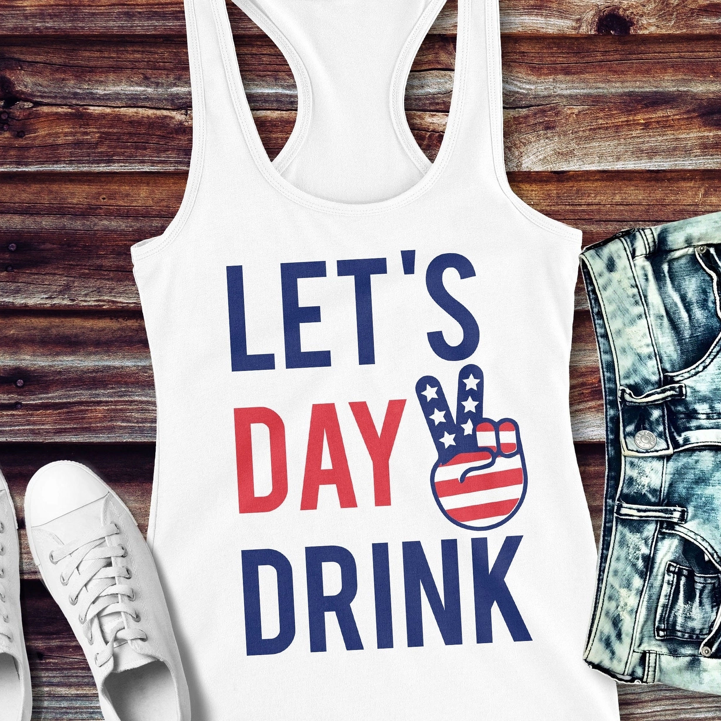 Let's Day Drink USA Tank Top