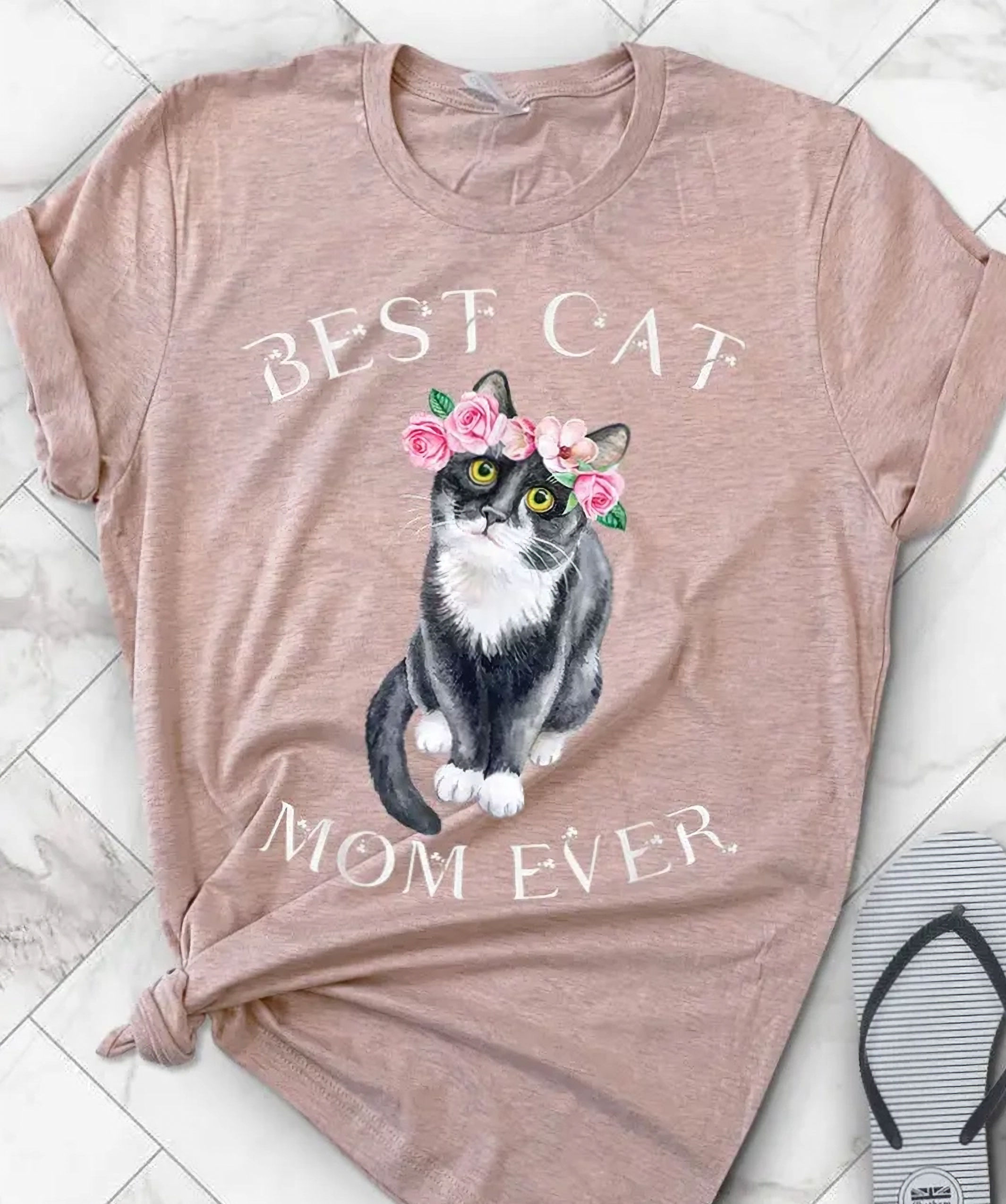 Best Cat Mom Ever Short Sleeve Graphic Tee