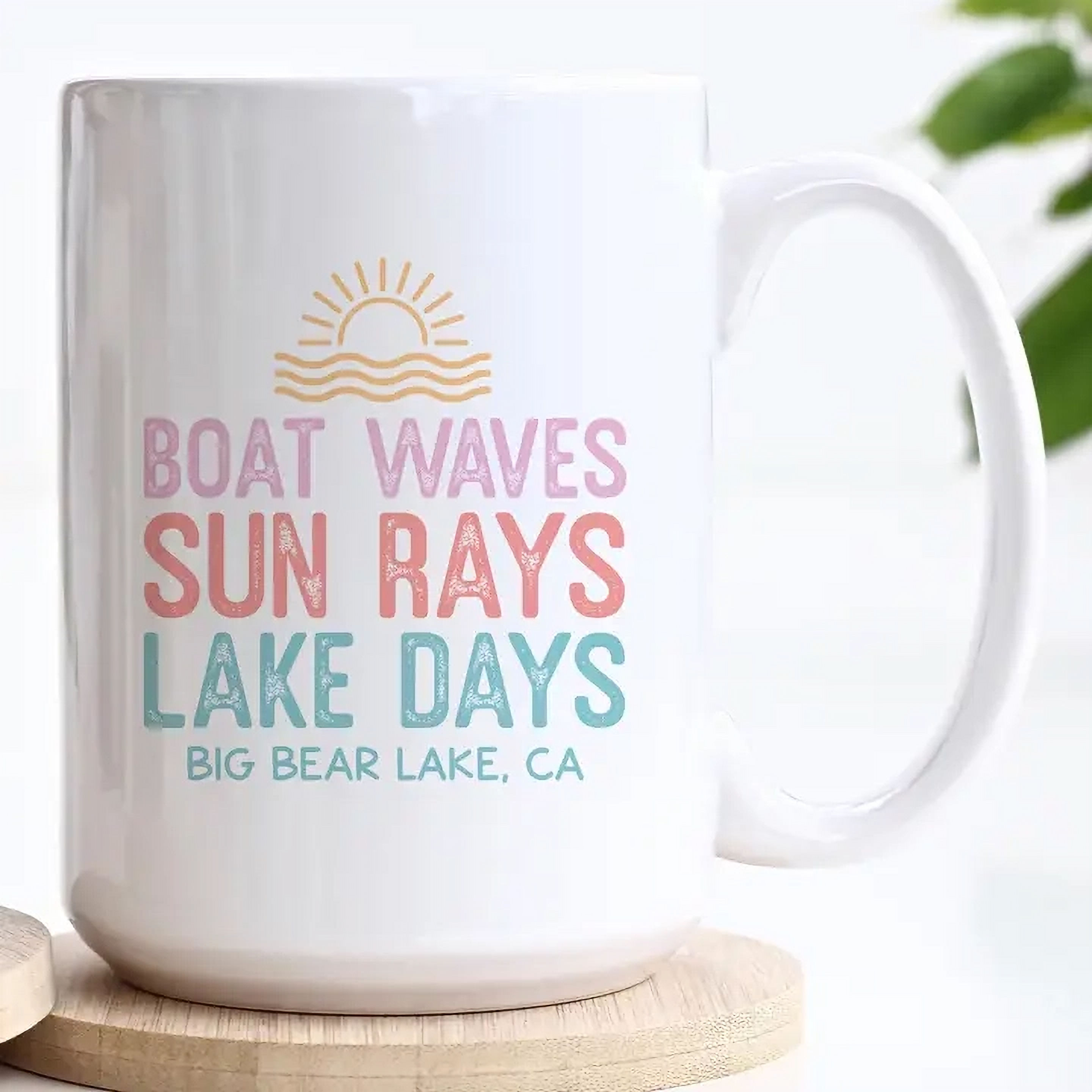 15oz Sun Rays Lake Days Custom Ceramic Mug