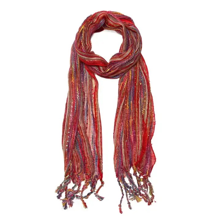 Thumbnail: Multicolored Thread Artisan Scarf