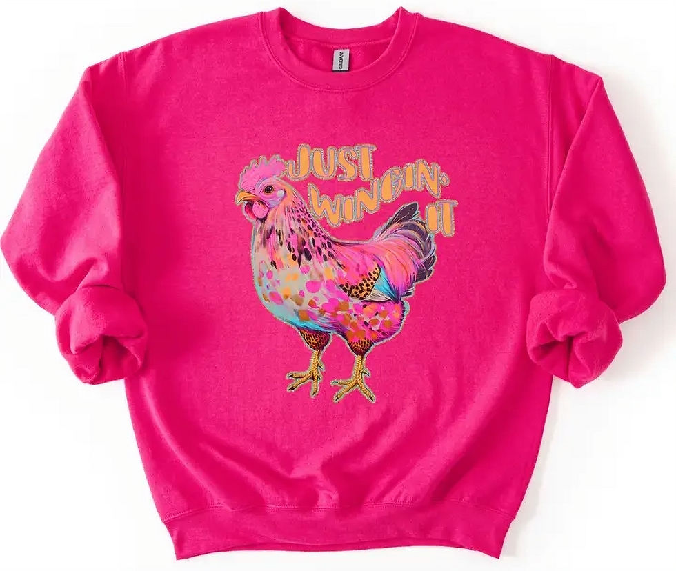 Thumbnail: Winging It Funny Chicken Sweatshirt