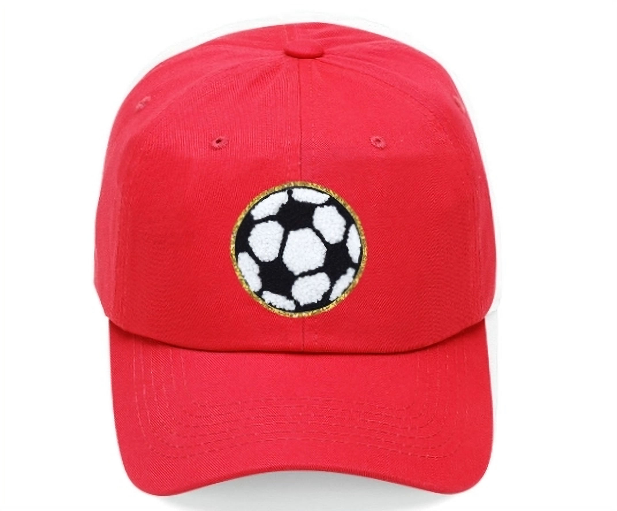 Soccer Glitter Patch Baseball Cap