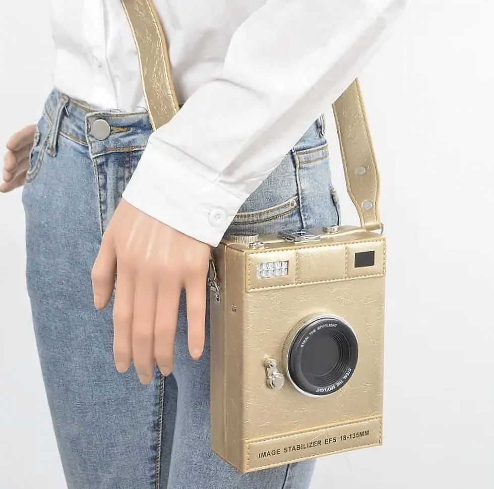 Thumbnail: Faux Leather Camera Novelty Bag