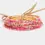 Thumbnail: 12pc Pink Rhinestone Layered Stretch Bracelet Set.