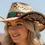 Thumbnail: Embroidered Green Stone Band Underside Floral Cowboy Hat