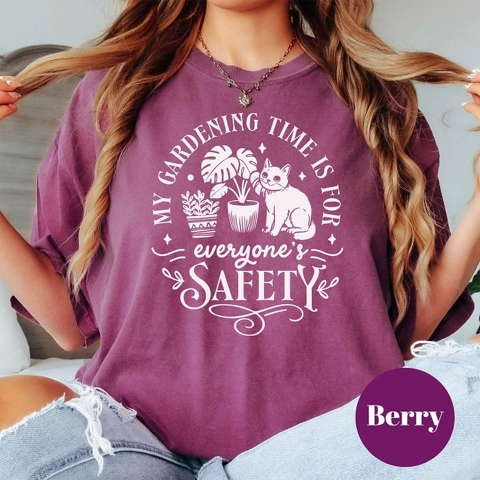 Thumbnail: Gardening Time Is For Safety Short Sleeve Graphic Tee