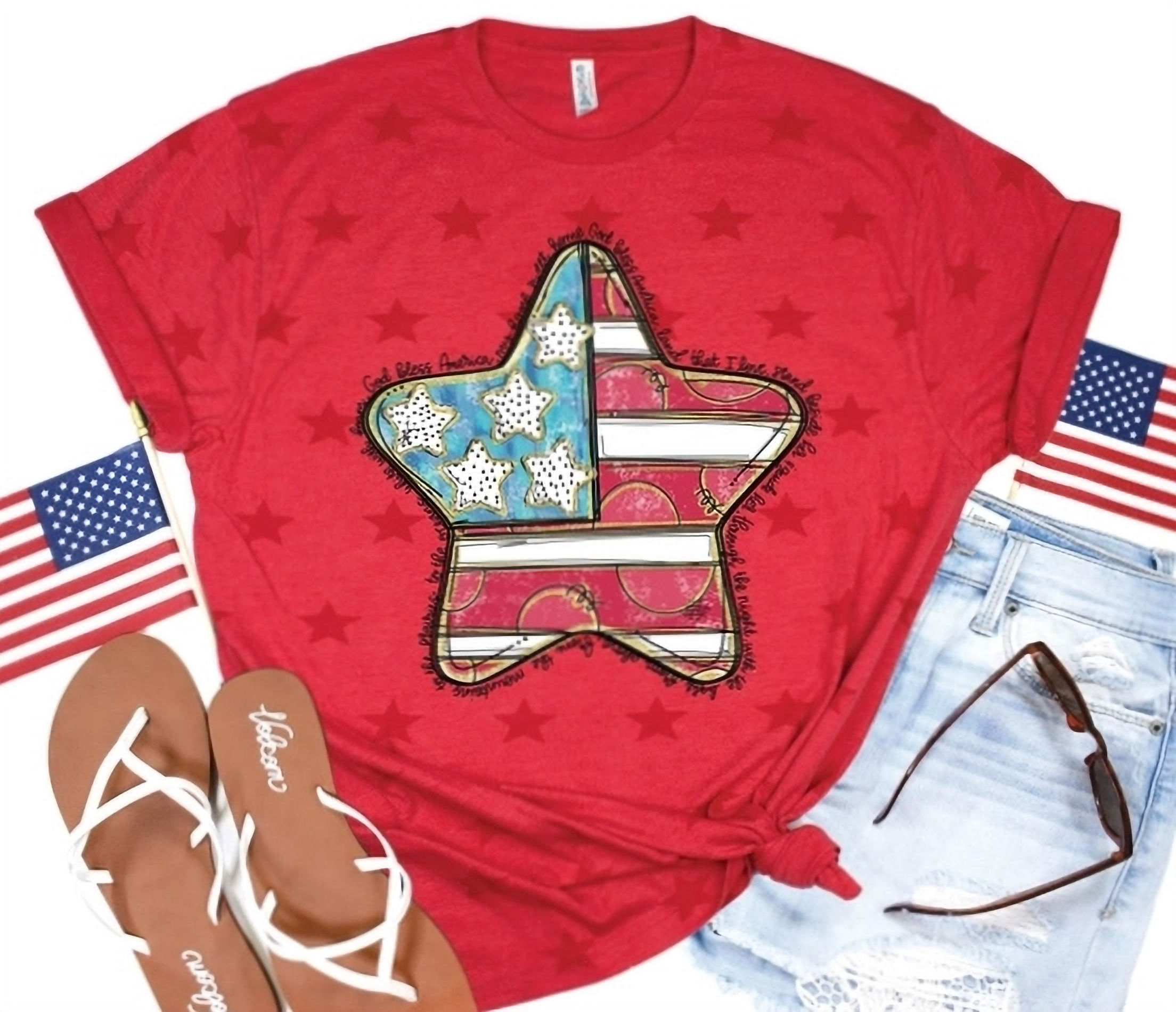 America Star Short Sleeve Graphic Tee