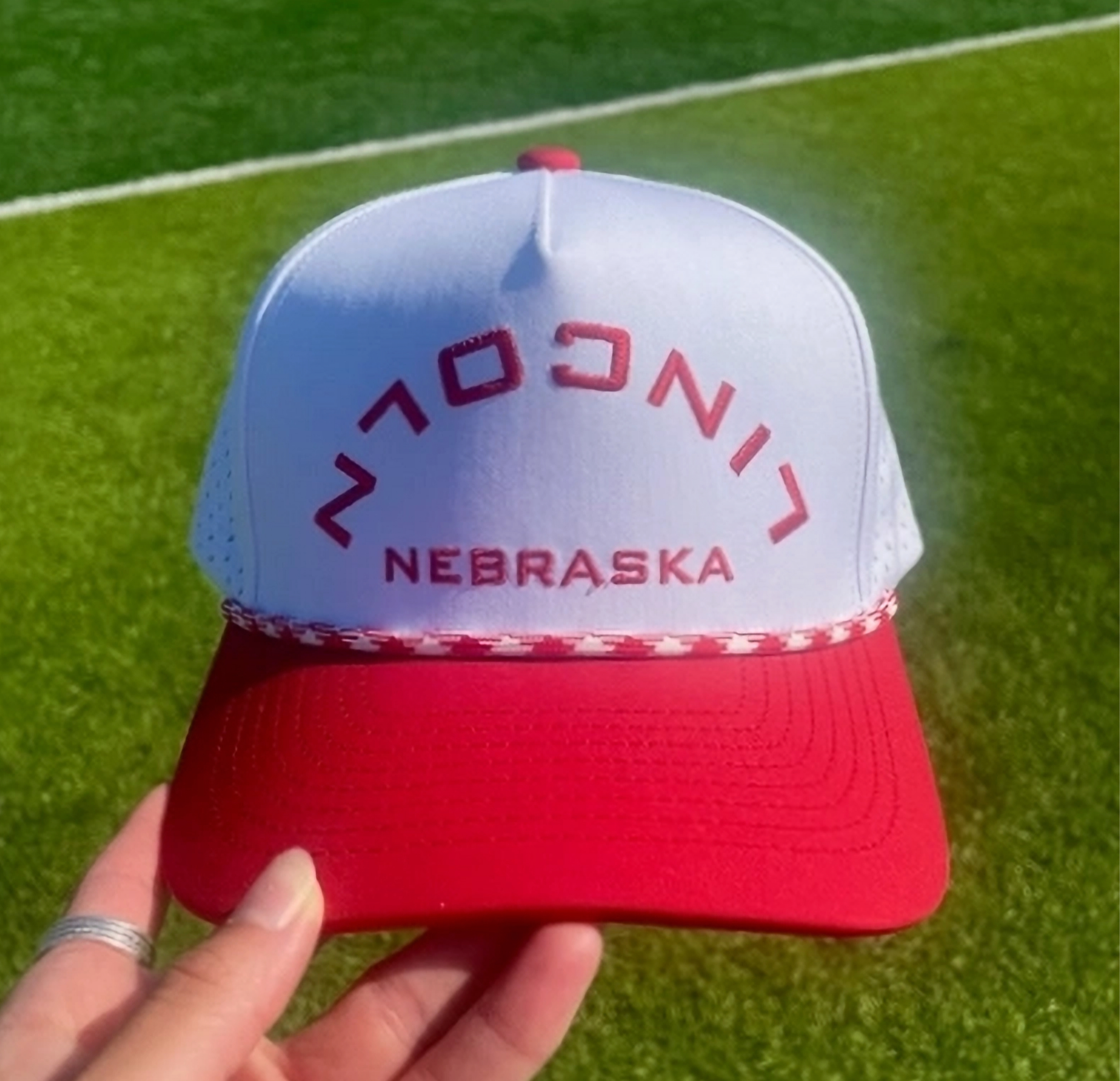 Upside Down Lincoln Nebraska Trucker Hat