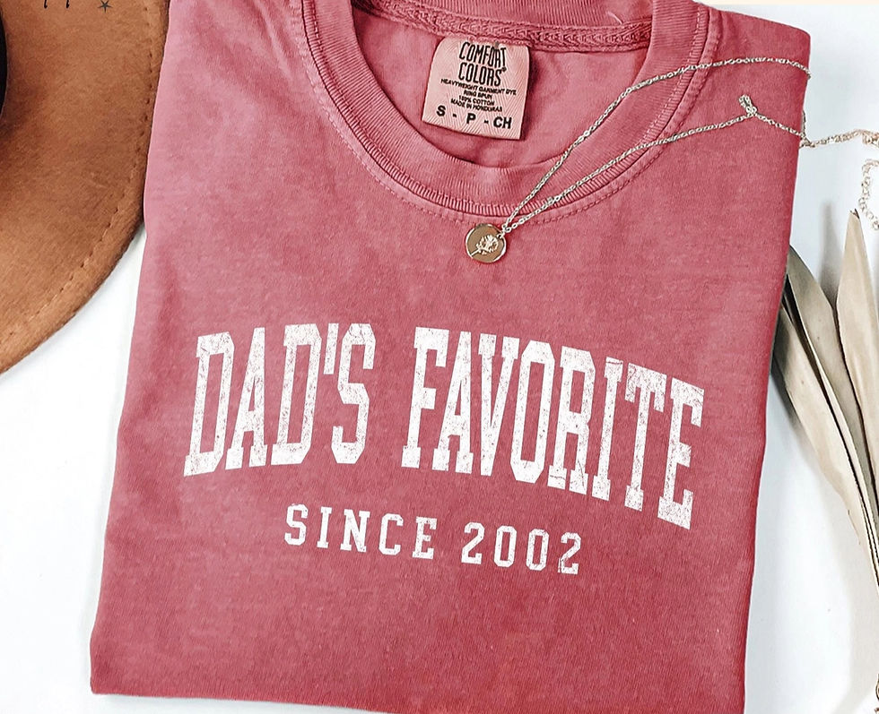 Thumbnail: Dad's Favorite Short-Sleeved Custom Colors Tee