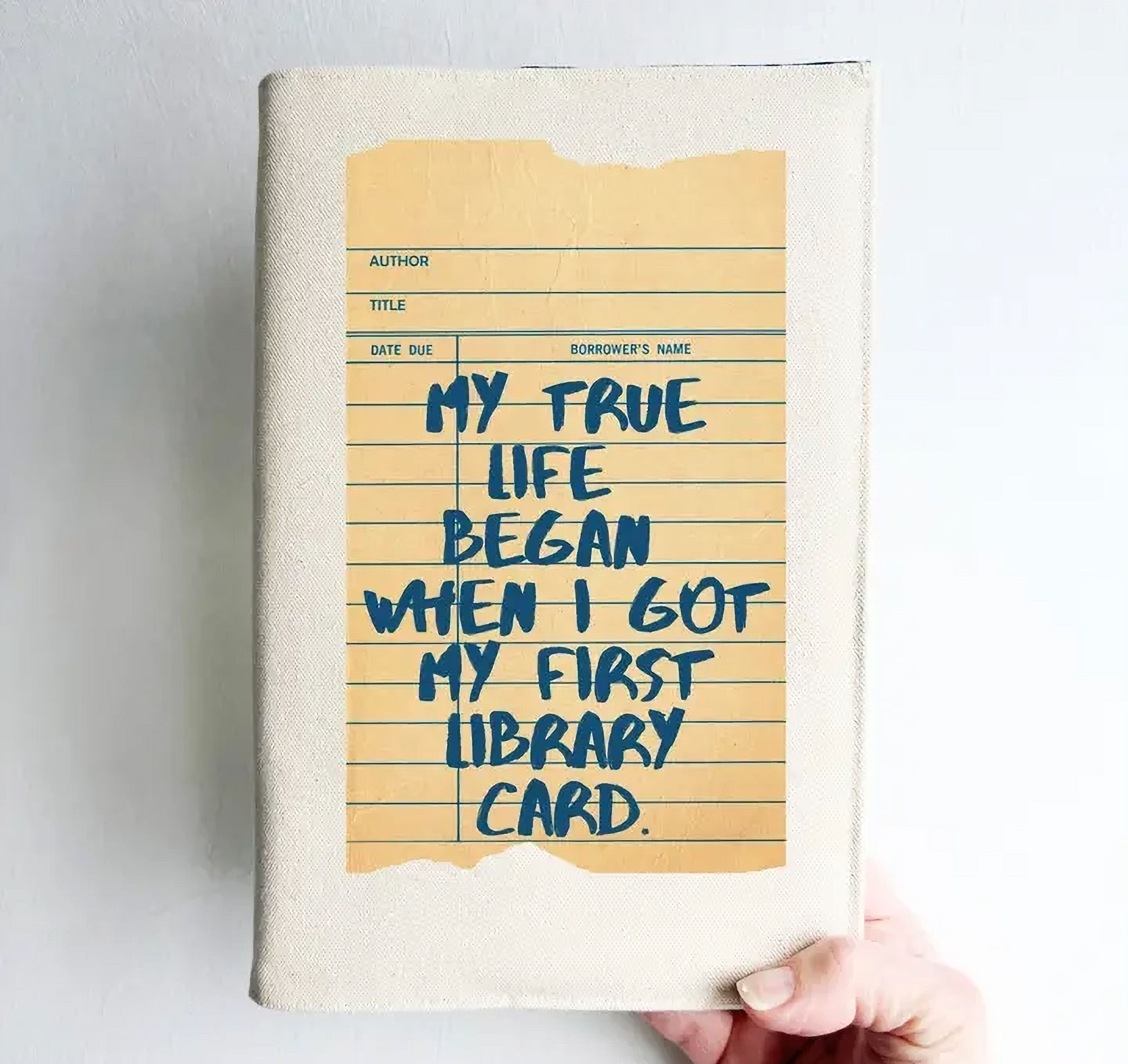 My First Library Card Reusable Fabric Book Cover