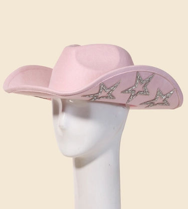 Thumbnail: Studded Rhinestone Star Western Cowboy Hat