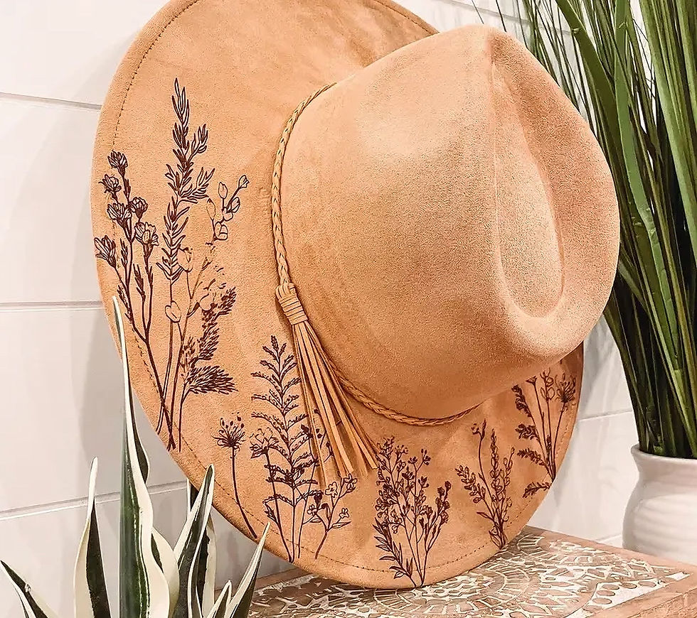Thumbnail: Engraved Wildflowers Hat