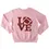 Thumbnail: Girls Glitter Love Football Sweatshirt