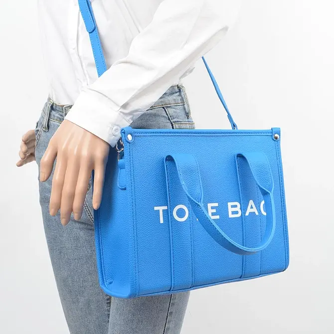 Thumbnail: Faux Leather Tote Bag Small