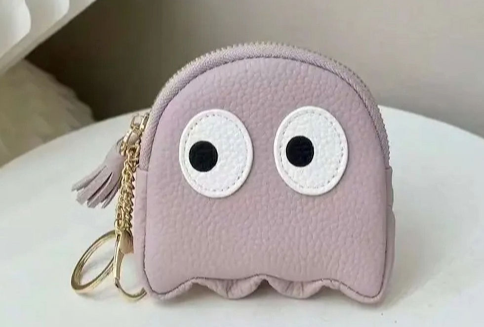 Thumbnail: Googly Eyes Leather Coin Purse w/Keychain