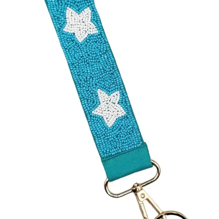 Thumbnail: Star Beaded Wristlet Keychain