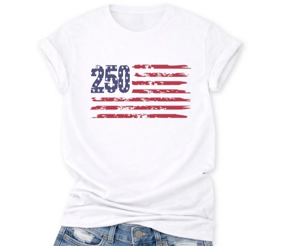 Thumbnail: America 250 Flag Patriotic Short Sleeve Graphic Tee