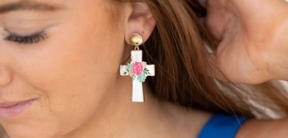 Thumbnail: Let Your Light Shine Cross Earrings