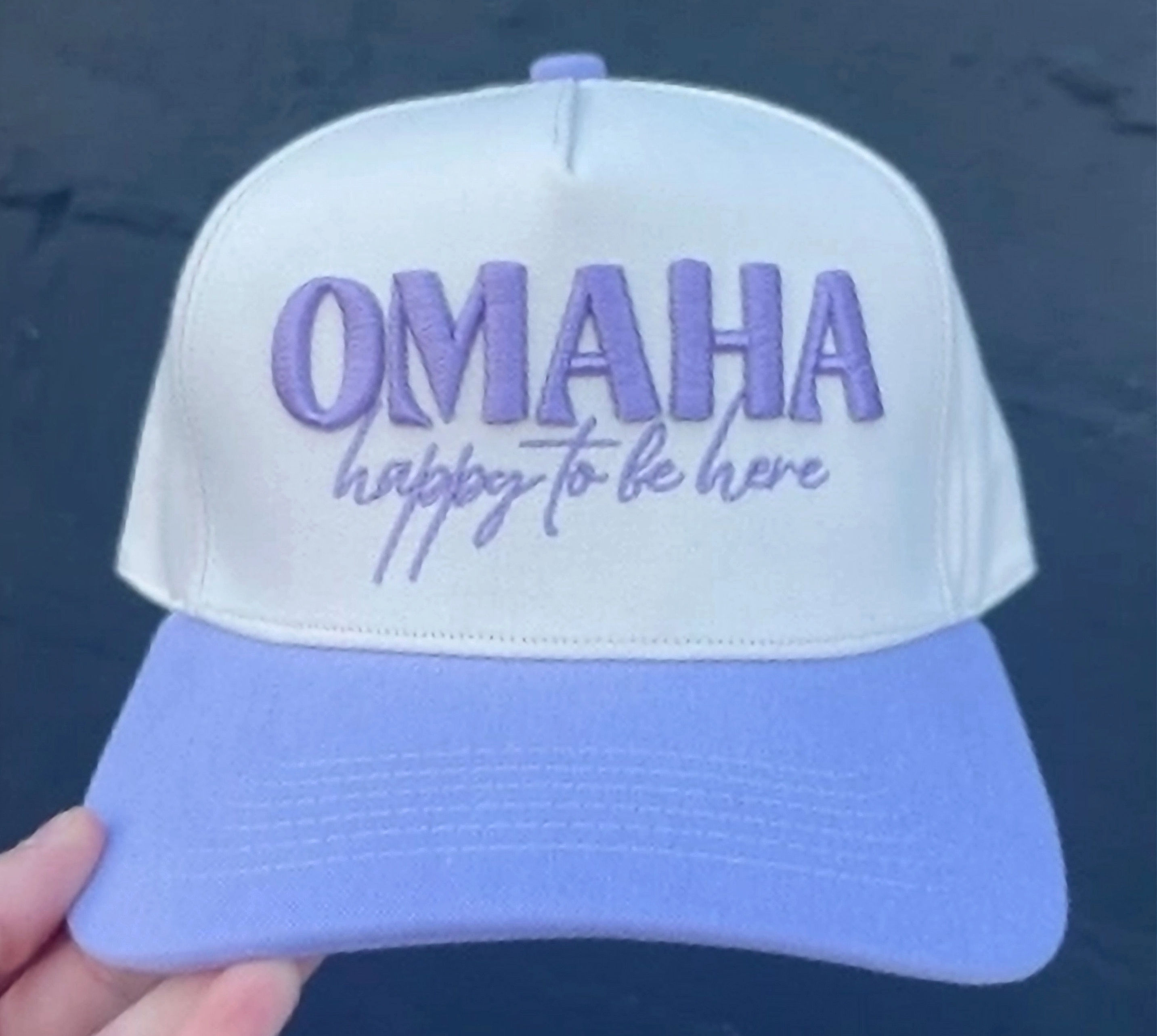 Omaha Happy To Be Here Cotton Trucker Hat
