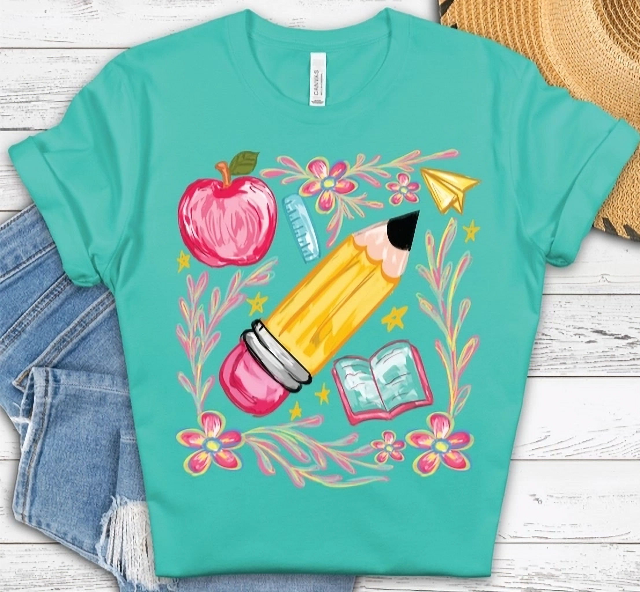 Teachers Pencil Short Sleeve Graphic Tee