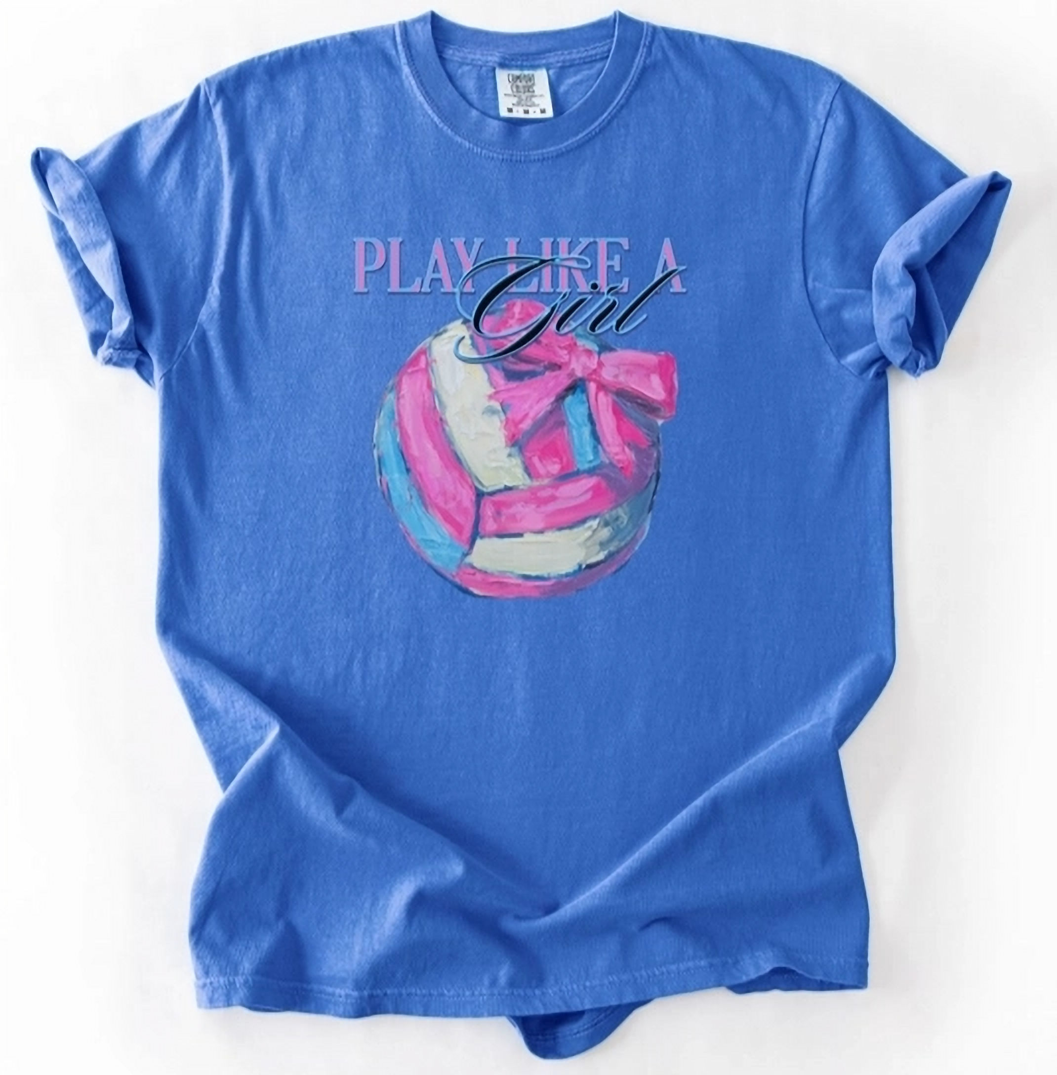 Volleyball Play Like A Girl Short Sleeve Graphic Tee