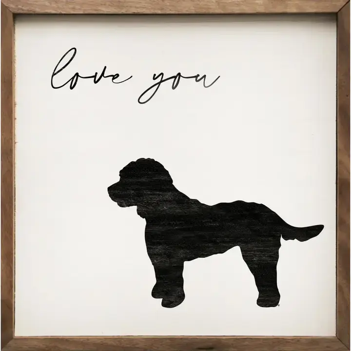 Thumbnail: Love You Dog Custom Wood Sign