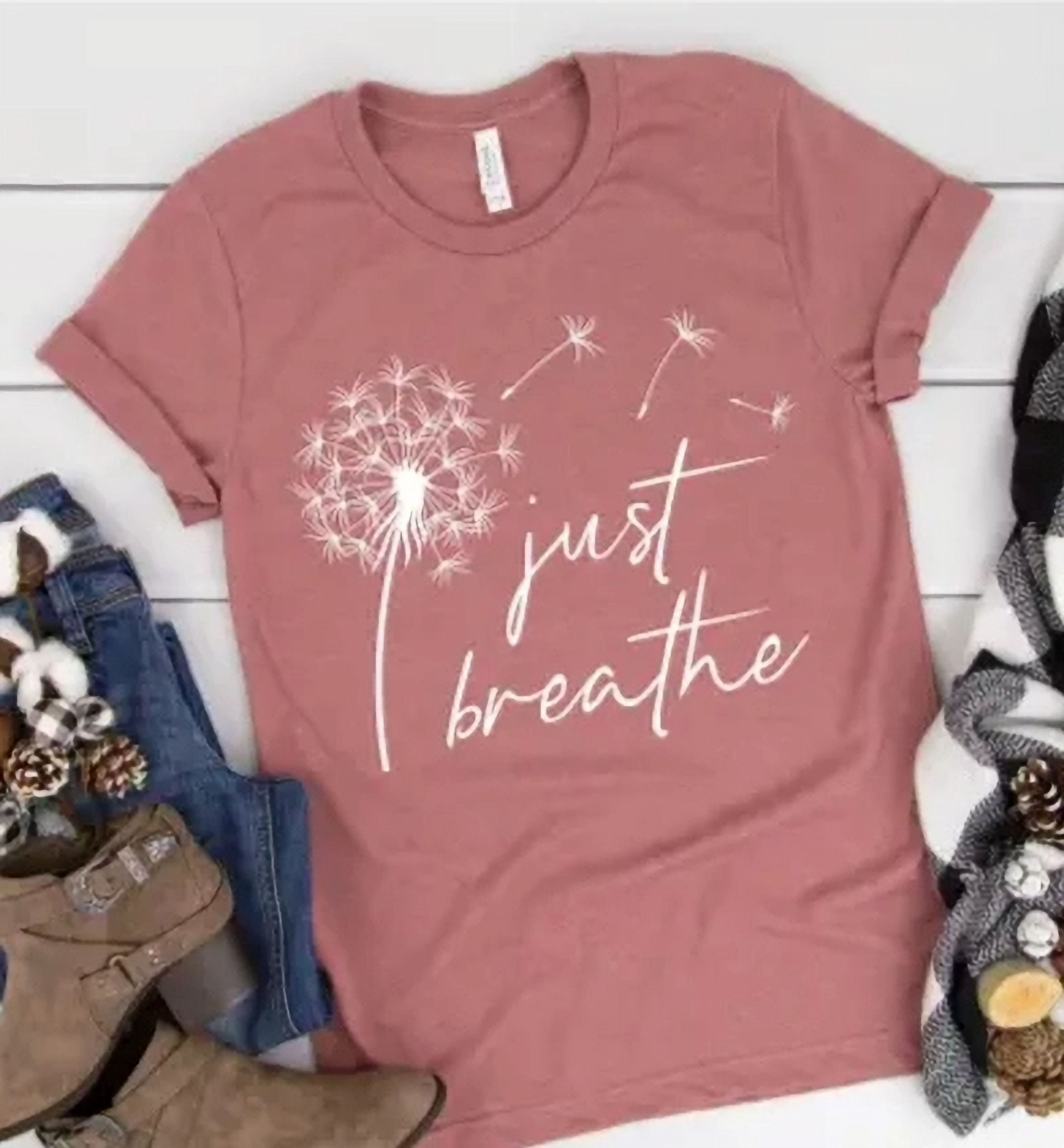 Just Breathe Short-Sleeved Graphic Tee