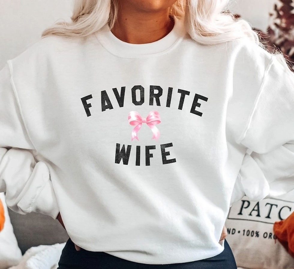 Thumbnail: Favorite Wife Graphic Fleece Sweatshirt
