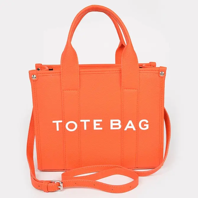 Thumbnail: Faux Leather Tote Bag Small