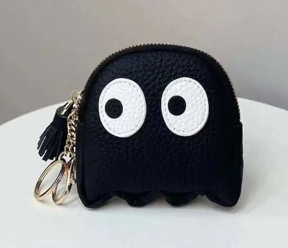 Thumbnail: Googly Eyes Leather Coin Purse w/Keychain