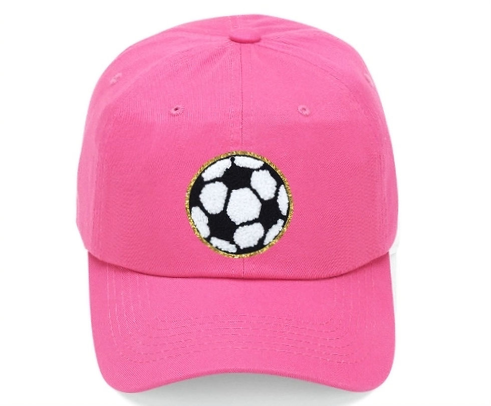 Thumbnail: Soccer Glitter Patch Baseball Cap