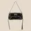 Thumbnail: Glossy Leather Rivet Trim Shoulder Bag
