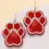 Thumbnail: Rhinestone Pave Paw Print Dangle Earrings