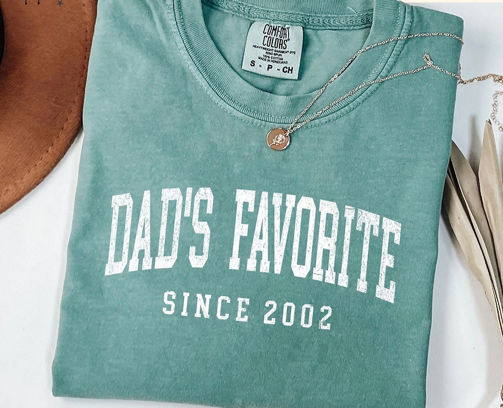 Thumbnail: Dad's Favorite Short-Sleeved Custom Colors Tee