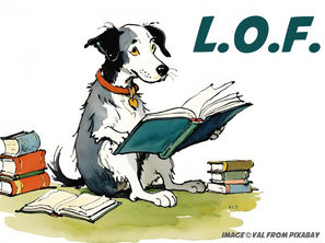 Un chien qui lit le L.O.F.
