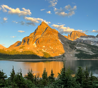 Hiking in Canada near a lake with Parkinson's disease