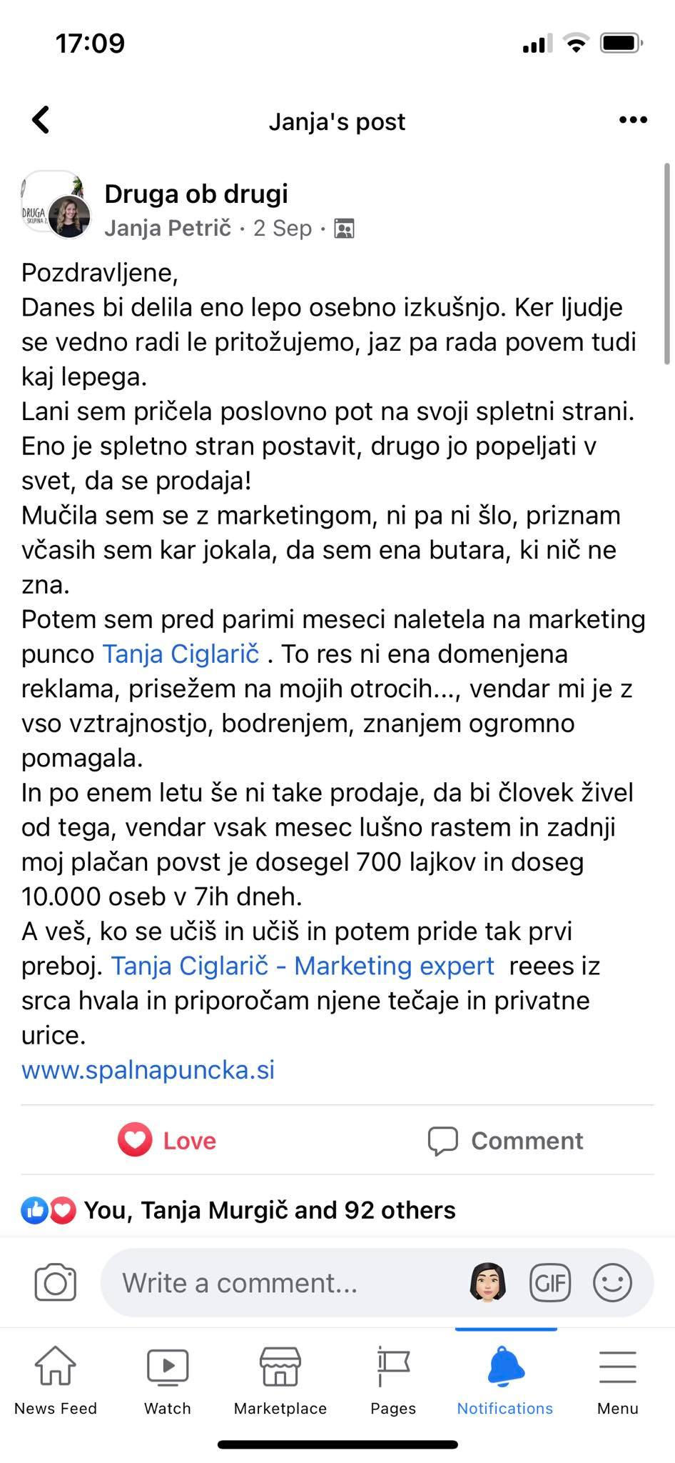 Izjava zadovoljne stranke