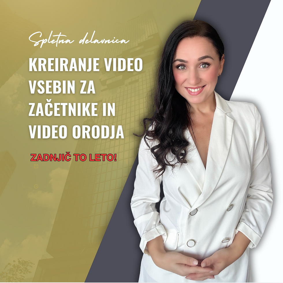 Spletna delavnica Kreiranje video vsebin in video orodja