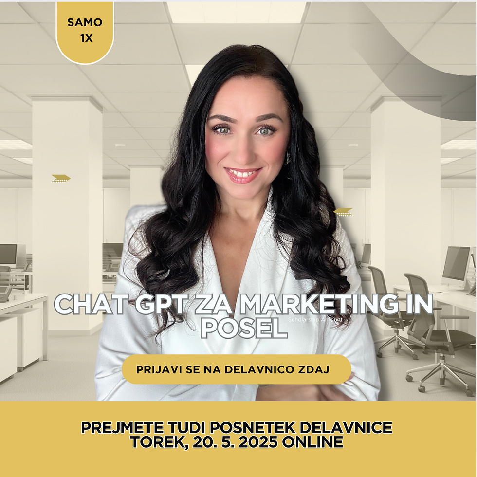 Spletna delavnica Chat GPT za marketing