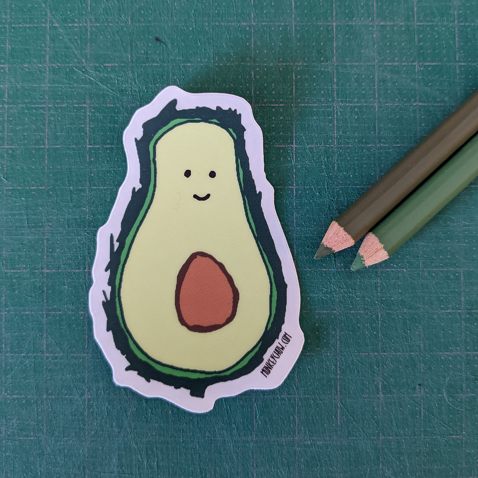 Thumbnail: Super Avocado Sticker - Opaque 3"