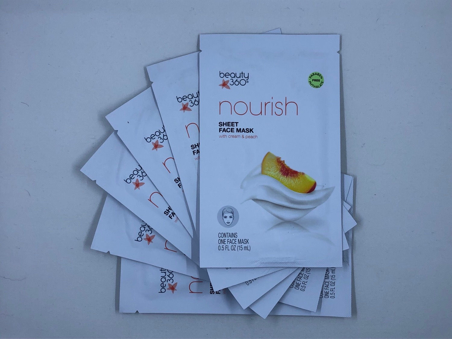BEAUTY360 - Nourish Sheet Face Mask With Peach & Cream (Bulk)
