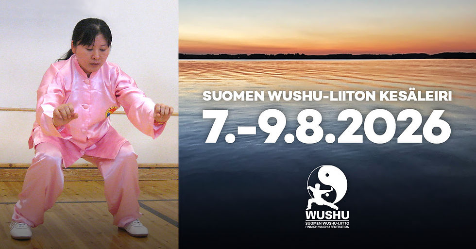 Suomen Wushu-liiton kesäleiri 2026 – professori Yang Hui:n opeissa
