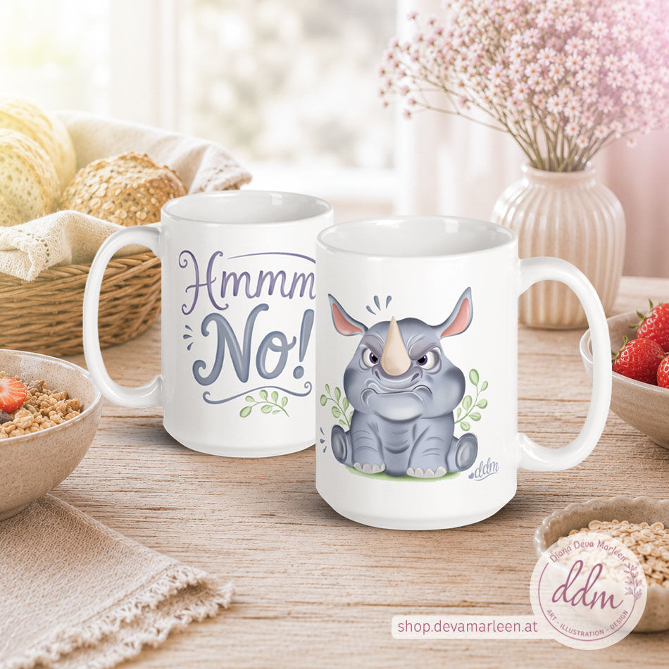 Jumbotasse "Nashorn - No!"