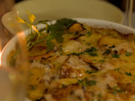 Steckrüben-Kartoffel Gratin