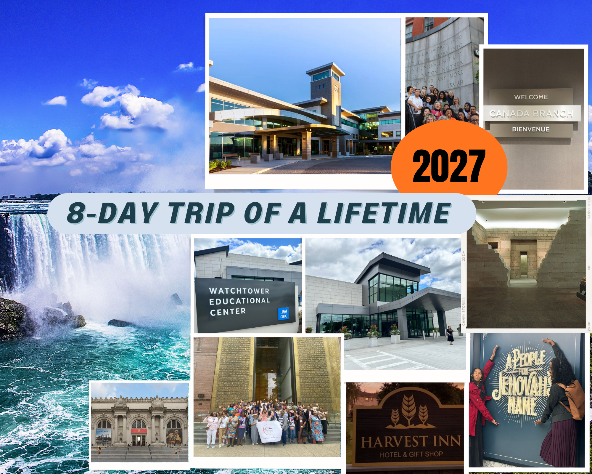 2027 July 10-17 | D.C. | New York | Canada: 8-Day Trip | Deposit Only