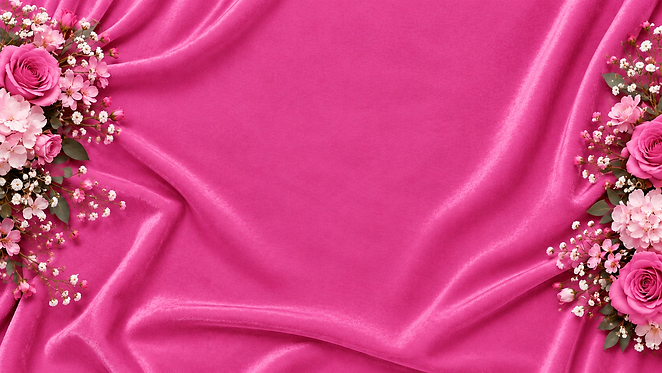 Fuchsia Satin Floral Frame.png