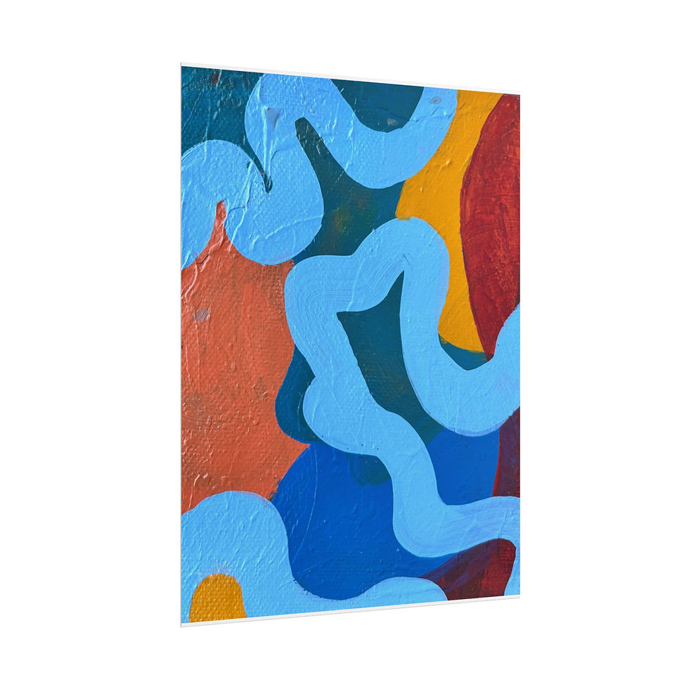 Colorful abstract pattern on a Tote Bag (AOP) fabric